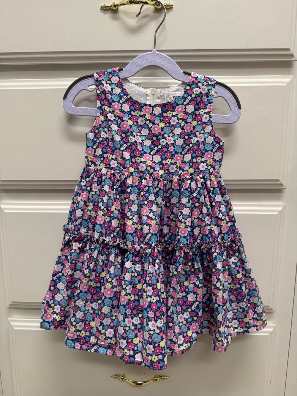 Popatu Floral Tiered Cotton Dress | Girls Size 2T